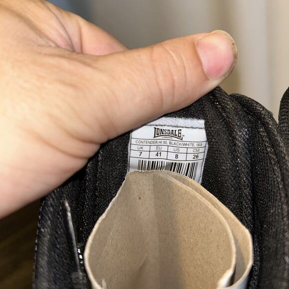 Lonsdale Contender High Black Boxing Cutting Boots Men's Size 8US 7UK EU41 NWT - Picture 6 of 12